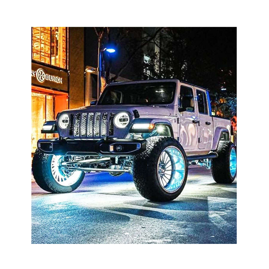 Universal Aluminium 9-LED Rocklights (White) - 6 pack