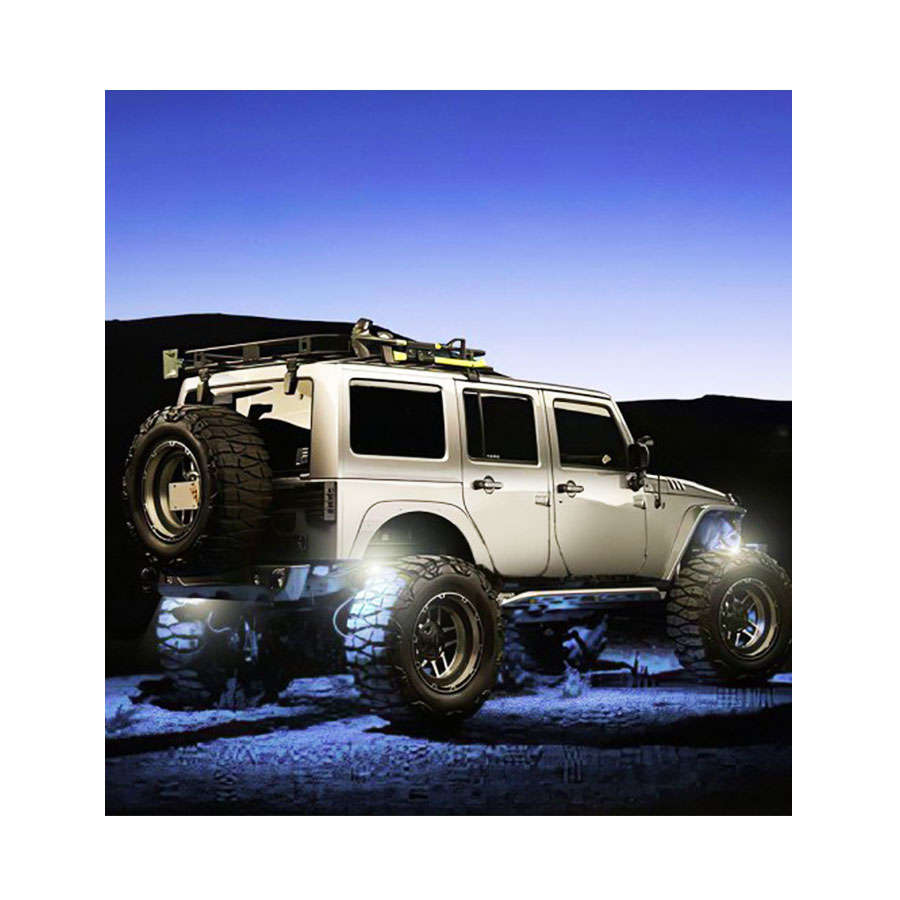 Universal Aluminium 9-LED Rocklights (White) - 6 pack