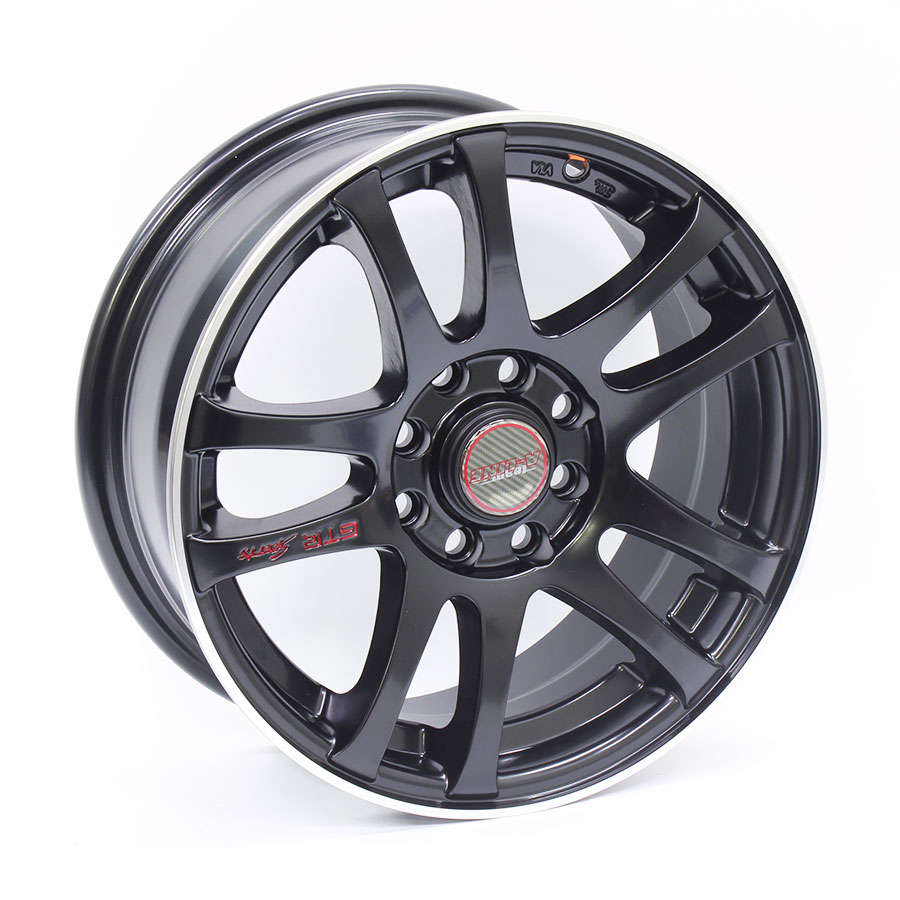 14" A-Line Energy 4/100 &amp; 4/108 Satin Black Alloy Wheels