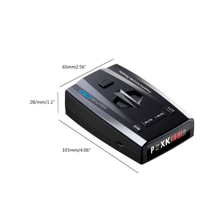 RAD1000 16band 360degree laser &amp; Radar Detector