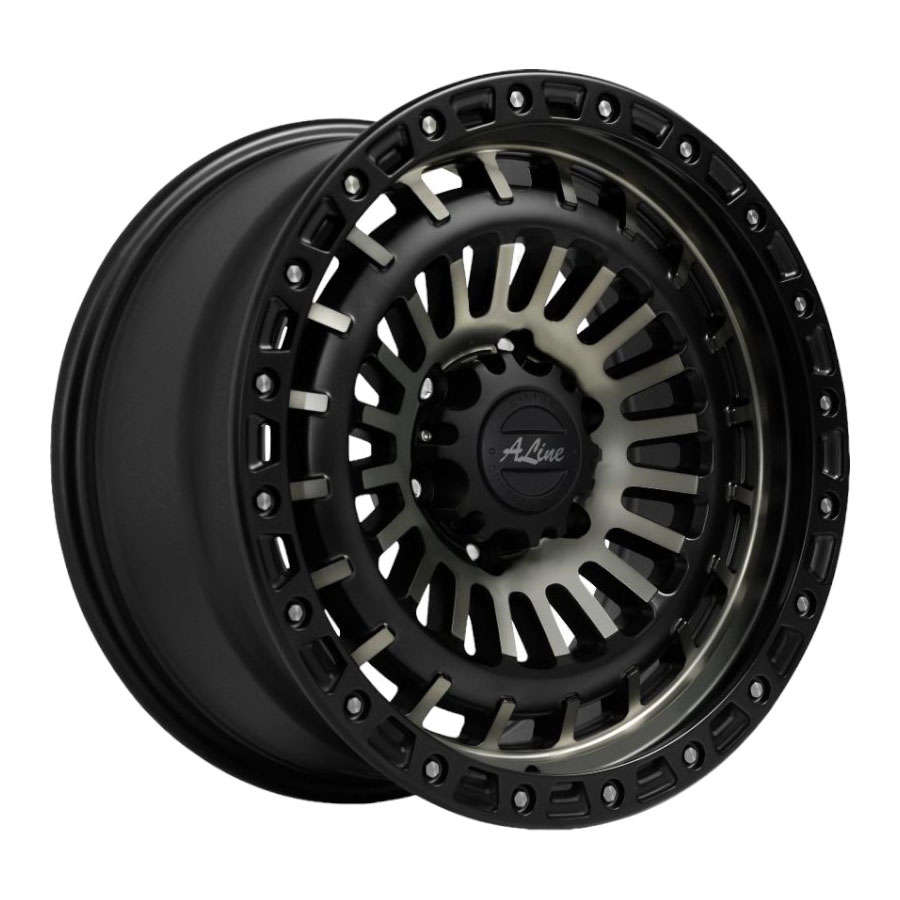 17" A-Line Block 5/127 Satin Black Tint Alloy Wheels