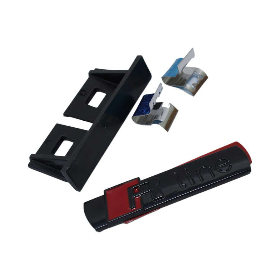 R-Line Matt Black Grille Badge