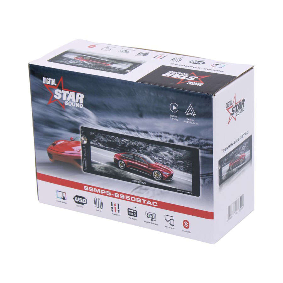 Starsound SSMP5-6950BTAC 6.9" Single Din Media Player with Android Auto