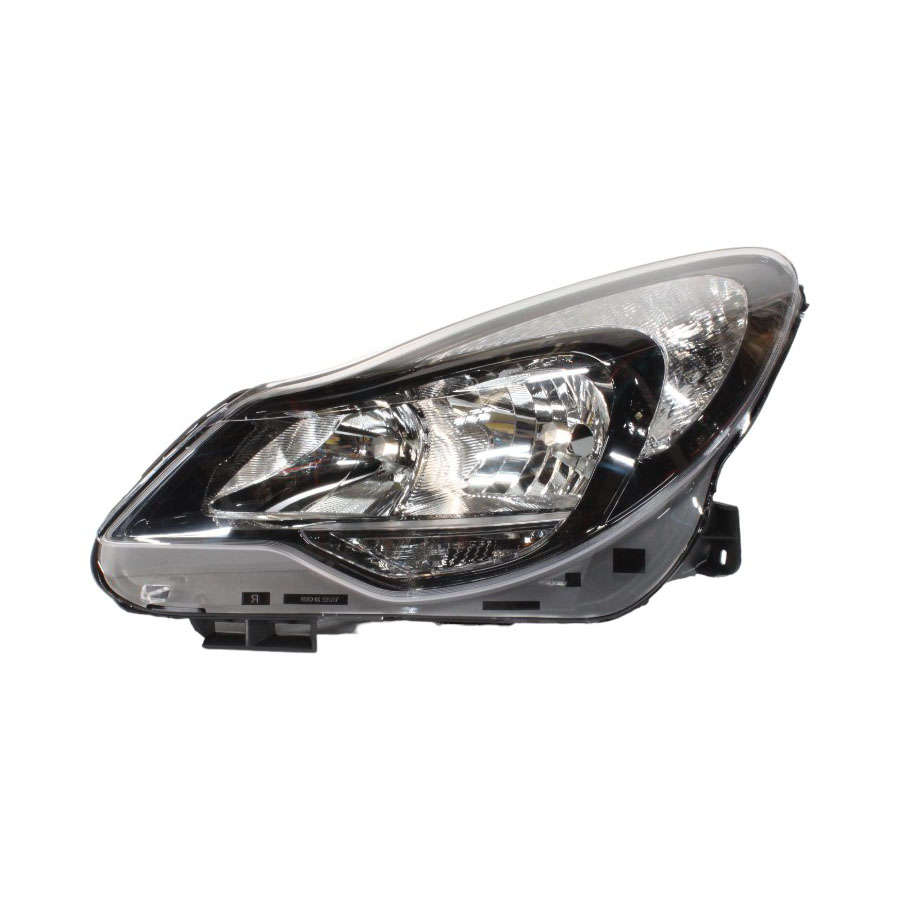 Replacement Headlight for Opel Corsa 2011-2015 Black w/socket (LHS)