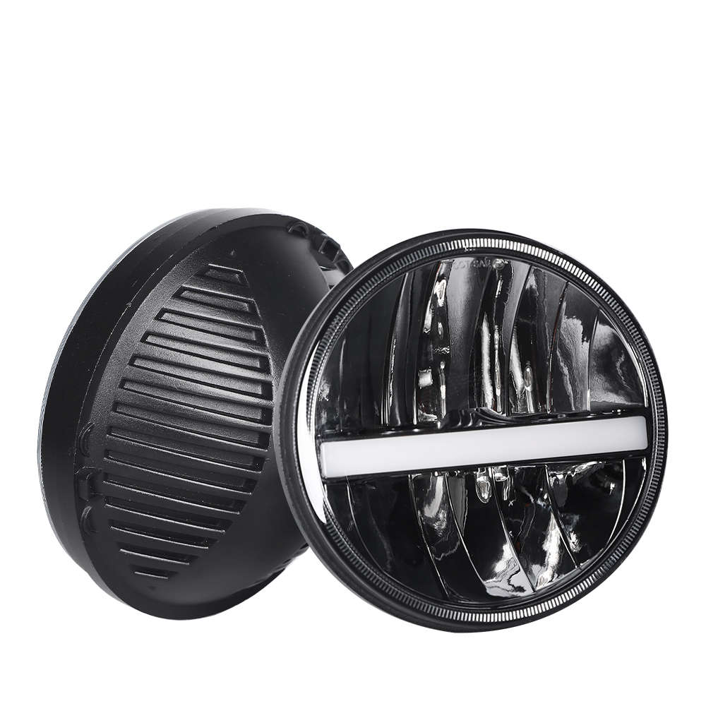 LED360 7" High/Low Beam Universal Headlight with DRL &amp; Indicator (pair)