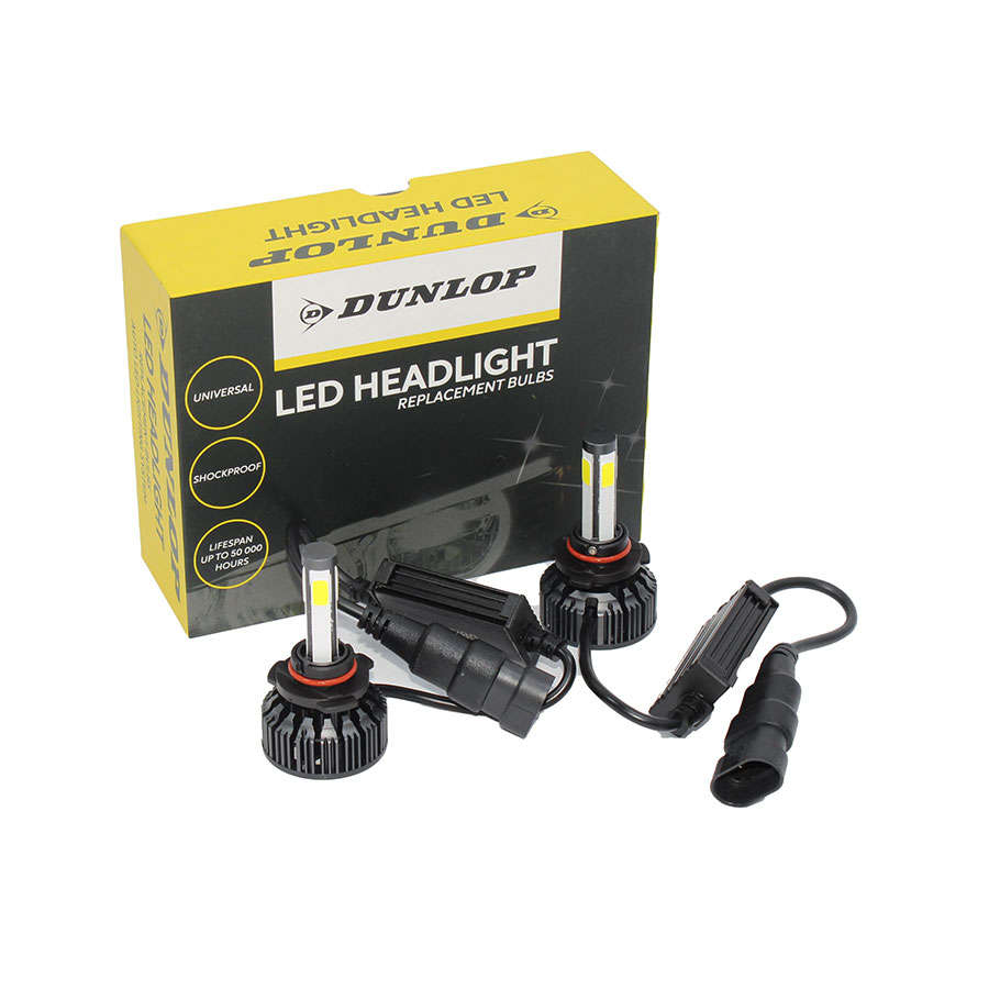 H7 Dunlop LED Headlight Bulbs  6000k/36watt with Cancellor (pair)