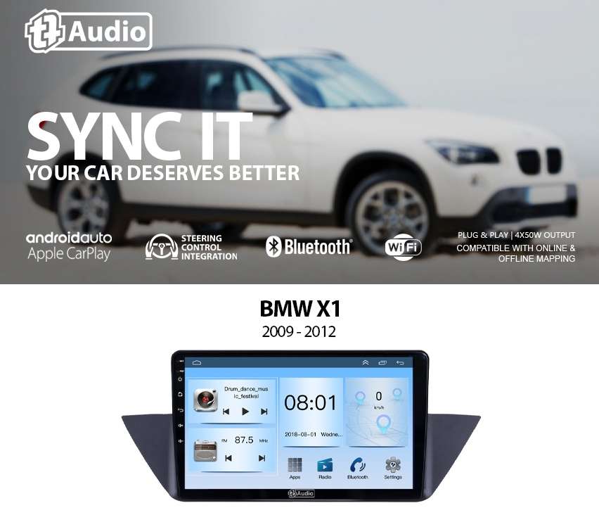 TT Audio 9" replacement radio FOR BMW X1 (Eco)