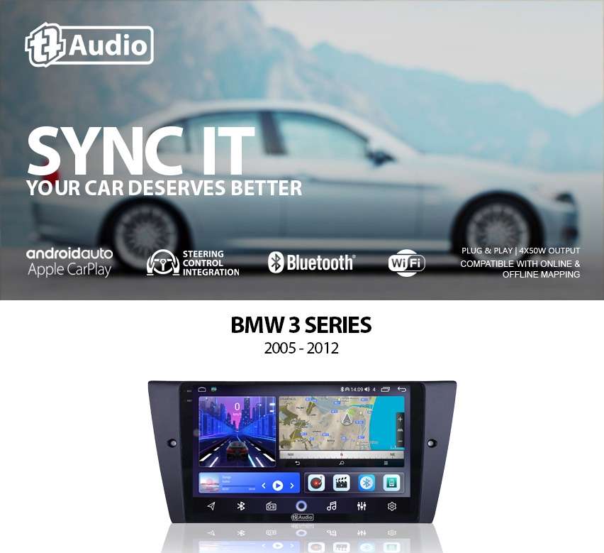 TT Audio 9" replacement radio BMW E90 (2K Screen)