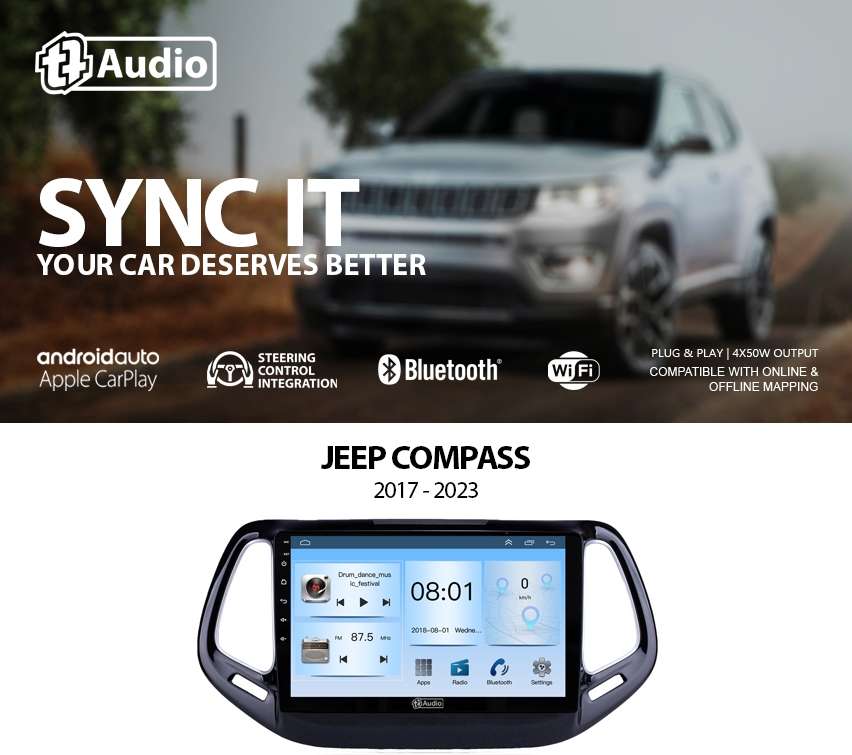 TT Audio 10" replacement radio for JEEP Compass 2015-2021 (ECO)