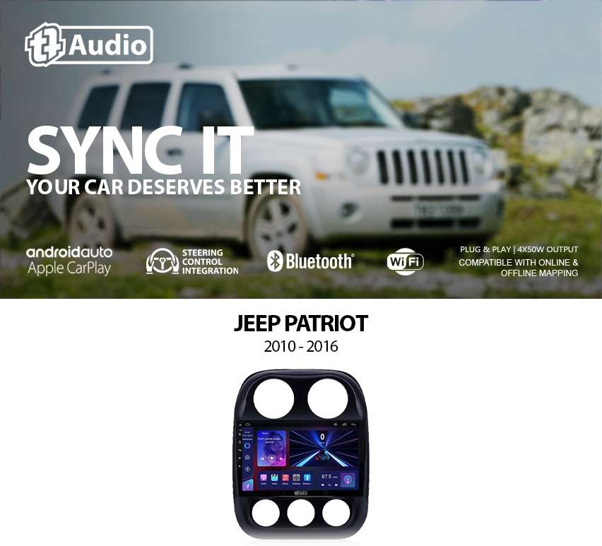 TT Audio 9" replacement radio for JEEP Compass 2010-2016 (MID SPEC)