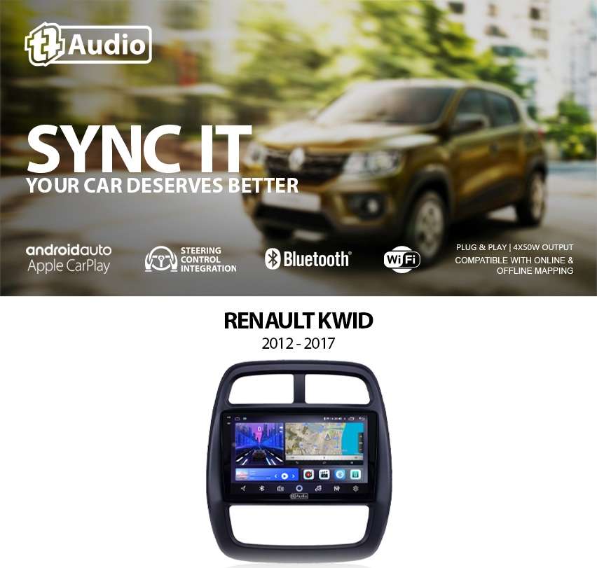 TT Audio 9" replacement radio for RENAULT Kwid 2012-2017 (4G ULTRA)