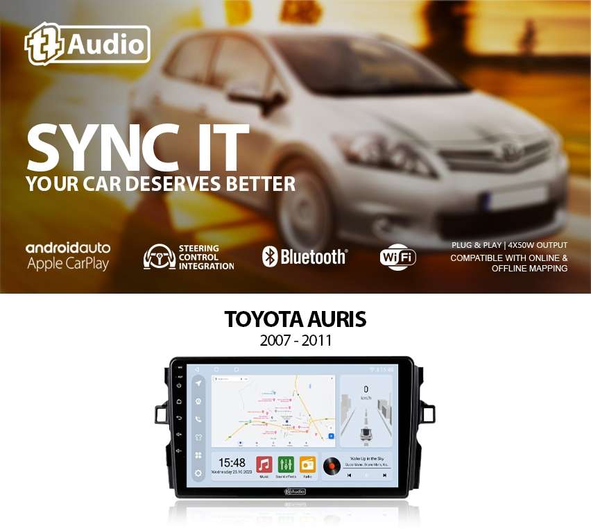 TT Audio 9" replacement radio for TOYOTA AURIS 2007-2011 (CLASS D)
