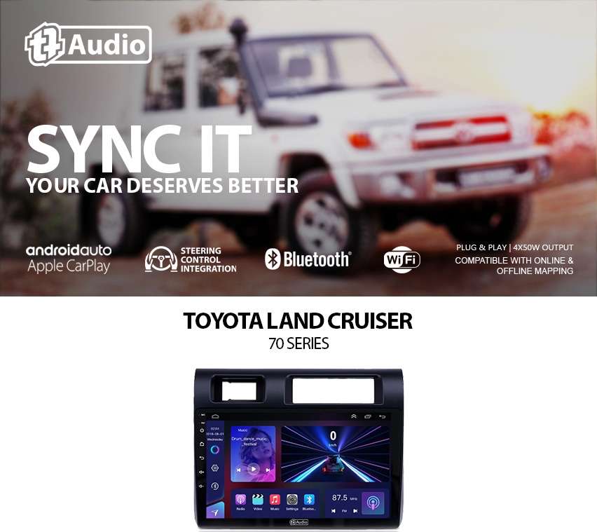 TT Audio 9" replacement radio for TOYOTA 70 SERIES/ PICKUP (MID SPEC)