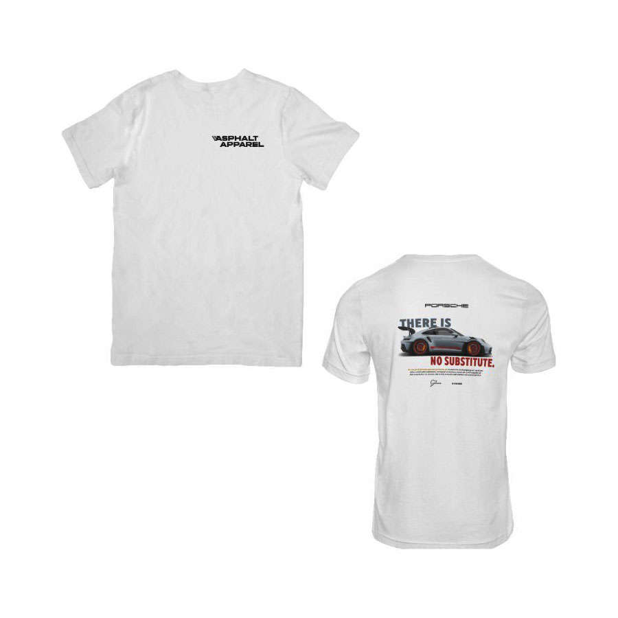 Asphalt Apparelt Porsche GT3 White T-Shirt (Large)