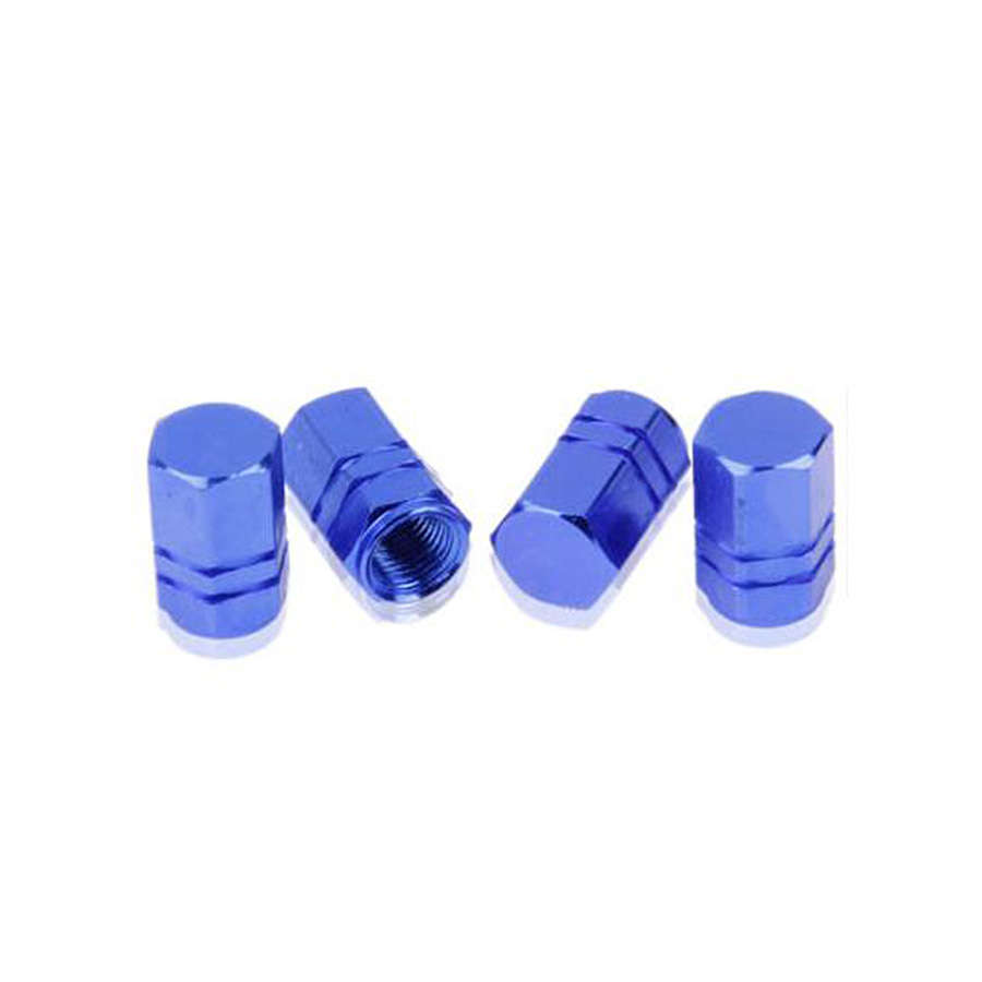 Anodized Blue Wheel Valve Caps