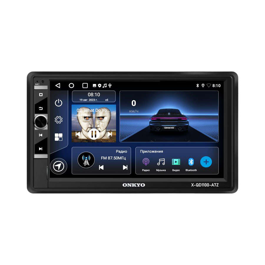 ONKYO 7 Android Car Stereo X-QD1100-A7Z with 4 x ARM Cortex A-53 Processor, GPS, Bluetooth, an...