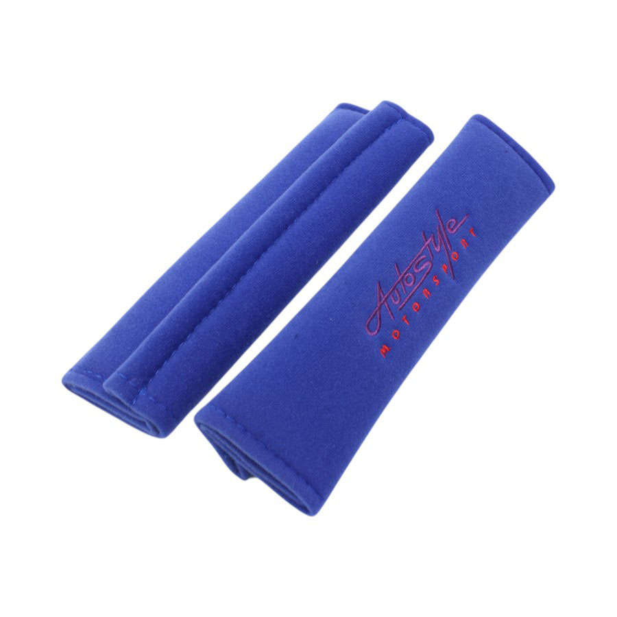 Seatbelt Shoulder Pads with Autostyle Branding (Blue)