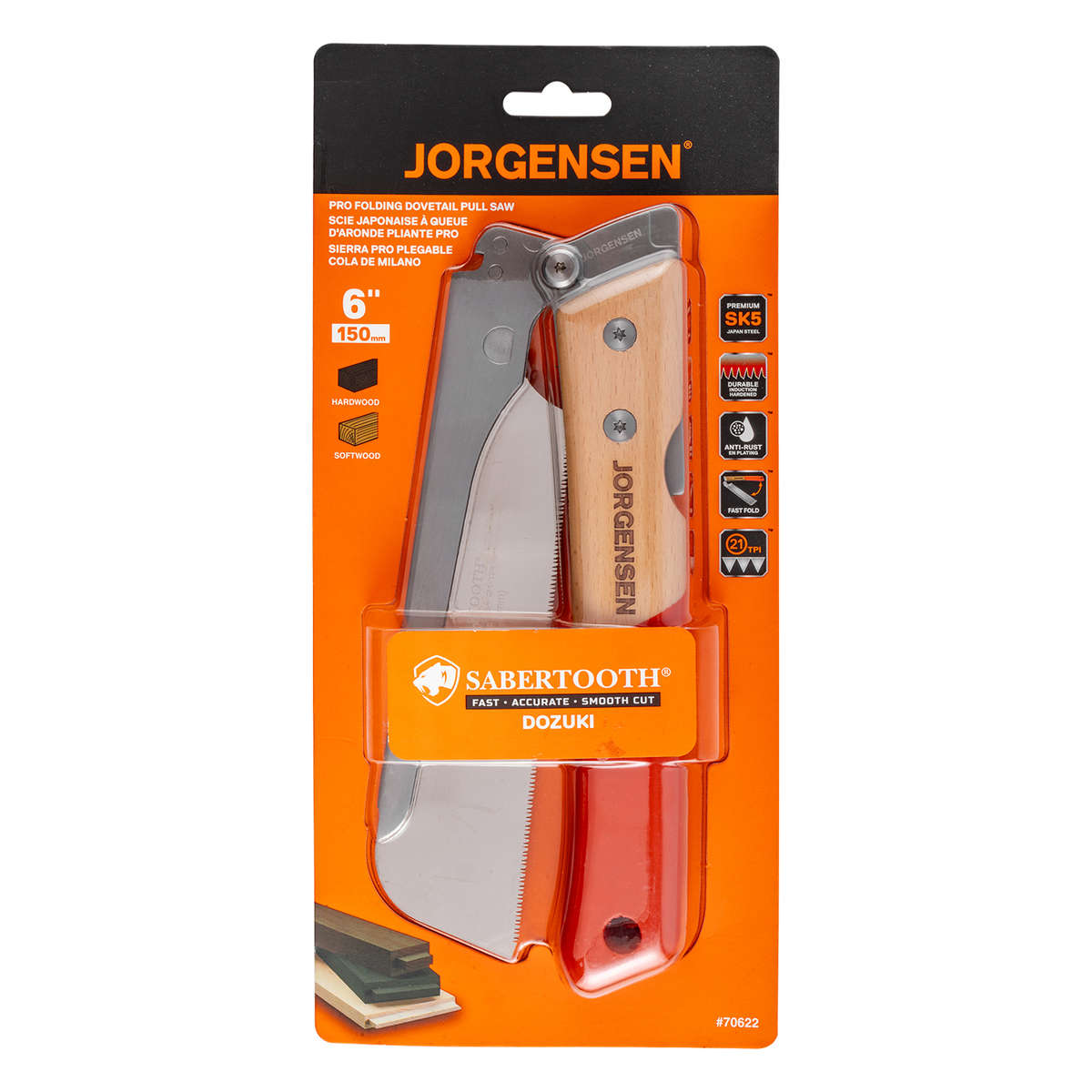 PONY - Jorgensen - Folding Dovetail Clamp Saw - Precision Woodworking Tool - 150mm - PONY - Jorge...