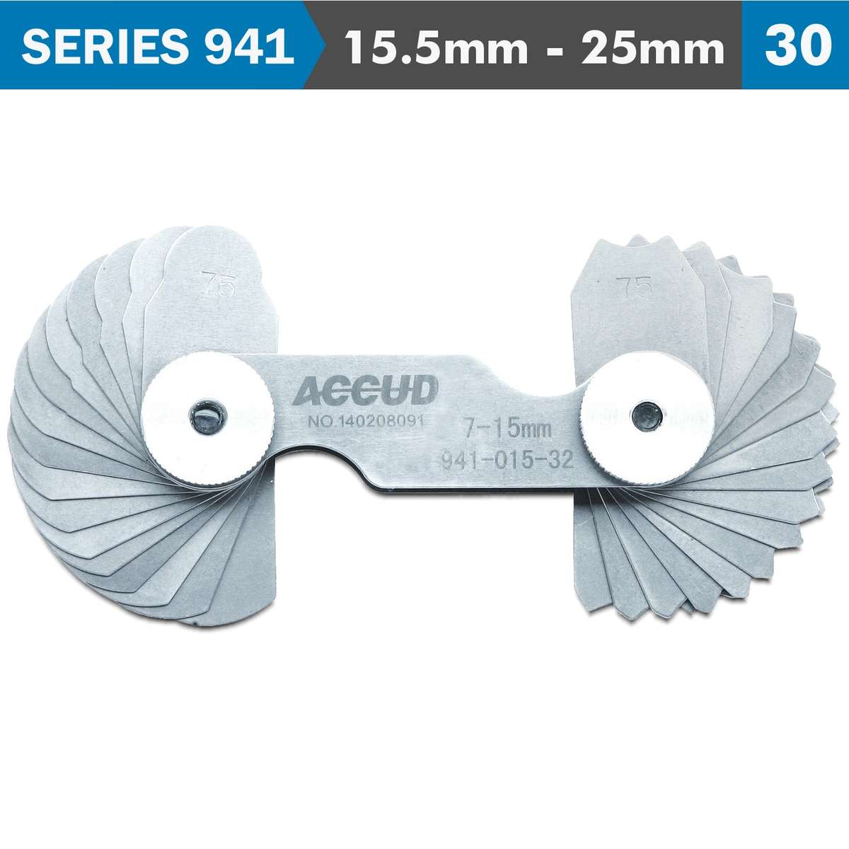 ACCUD - Radius Gauge 15.5-25mm - ACCUD - Radius Gauge 15.5-25mm