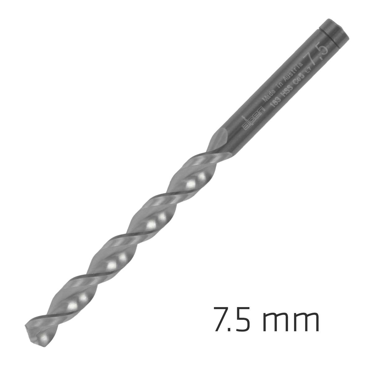 Alpen - HSS Forte Cobalt Drill Bit 7.5mm - Alpen - HSS Forte Cobalt Drill Bit 7.5mm