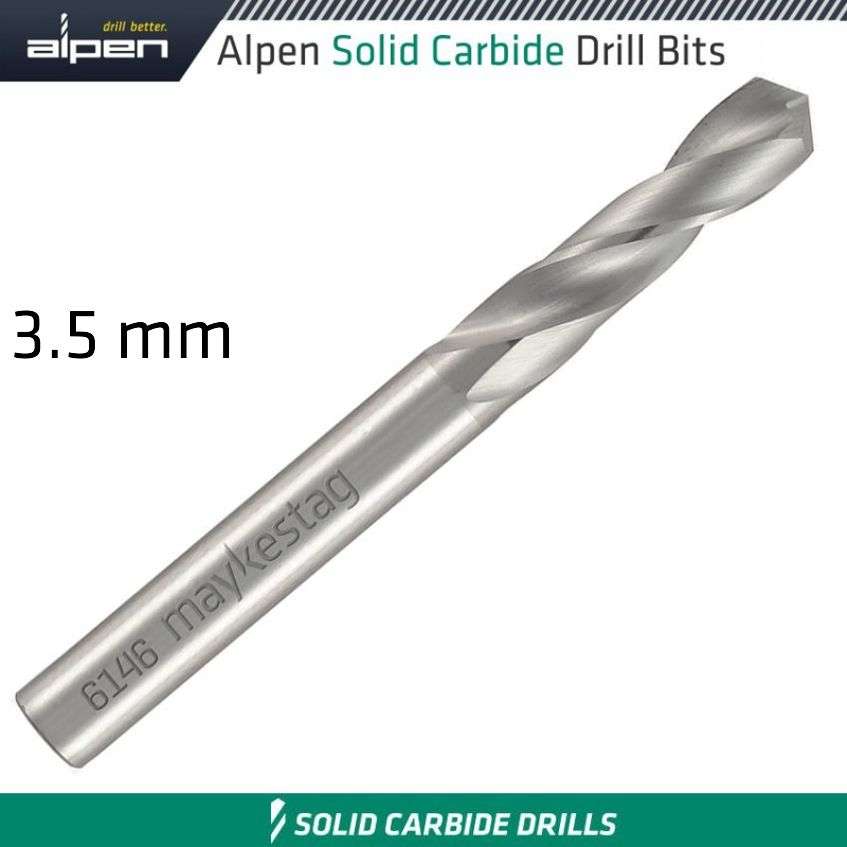 Alpen - Solid Carbide Drill Bit 3.5 - Alpen - Solid Carbide Drill Bit 3.5