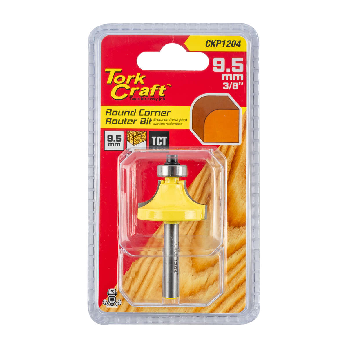 Tork Craft - Router Bit Corner Round 3/8" - Tork Craft - Router Bit Corner Round 3/8"