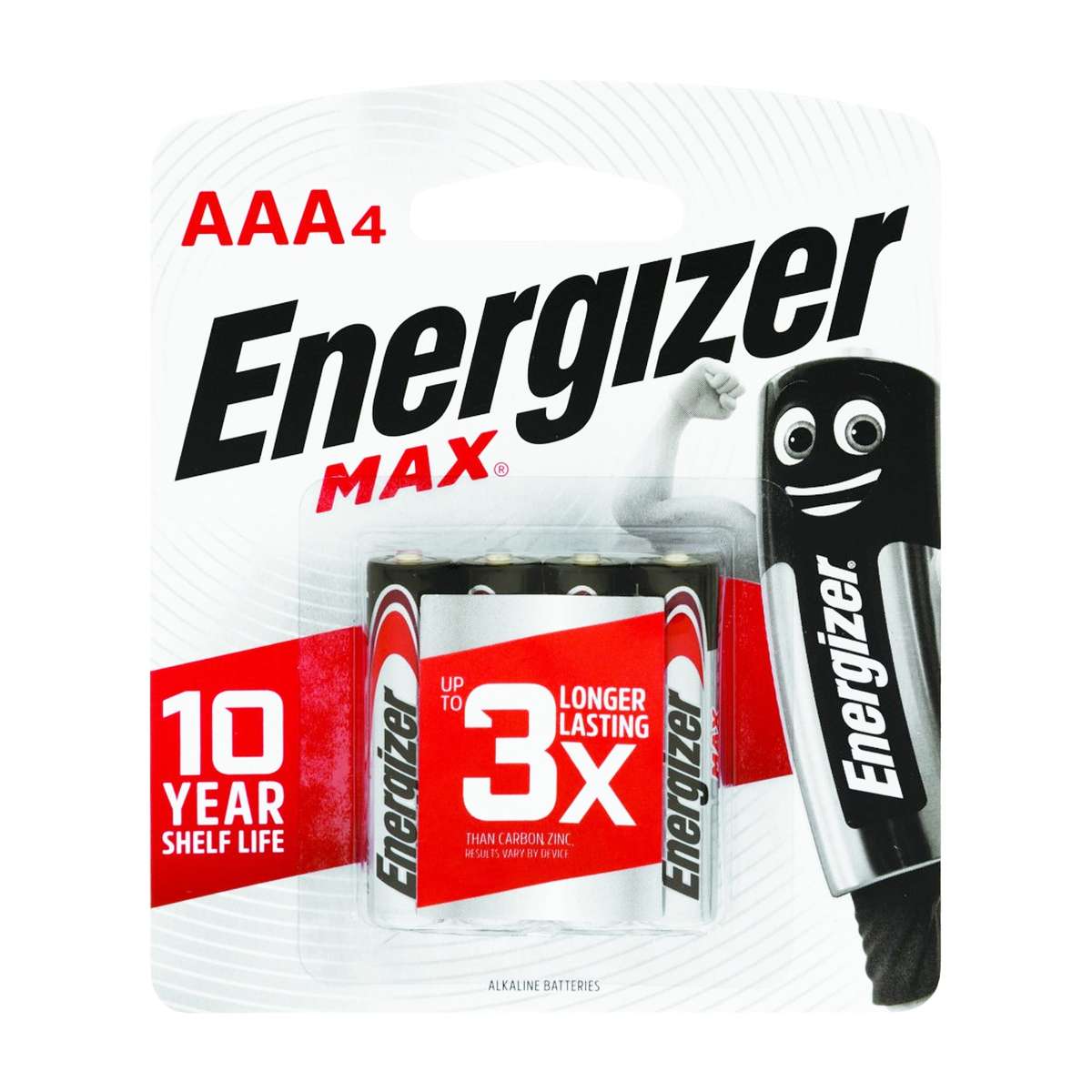 Energizer - 1.5v MAX Alkaline AAA Battery Card 4 - Energizer - 1.5v MAX Alkaline AAA Battery Card 4