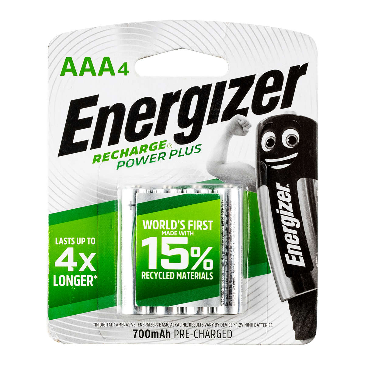Energizer - Recharge Power Plus NiMH AAA 700mAh Battery Card 4 - Energizer - Recharge Power Plus ...