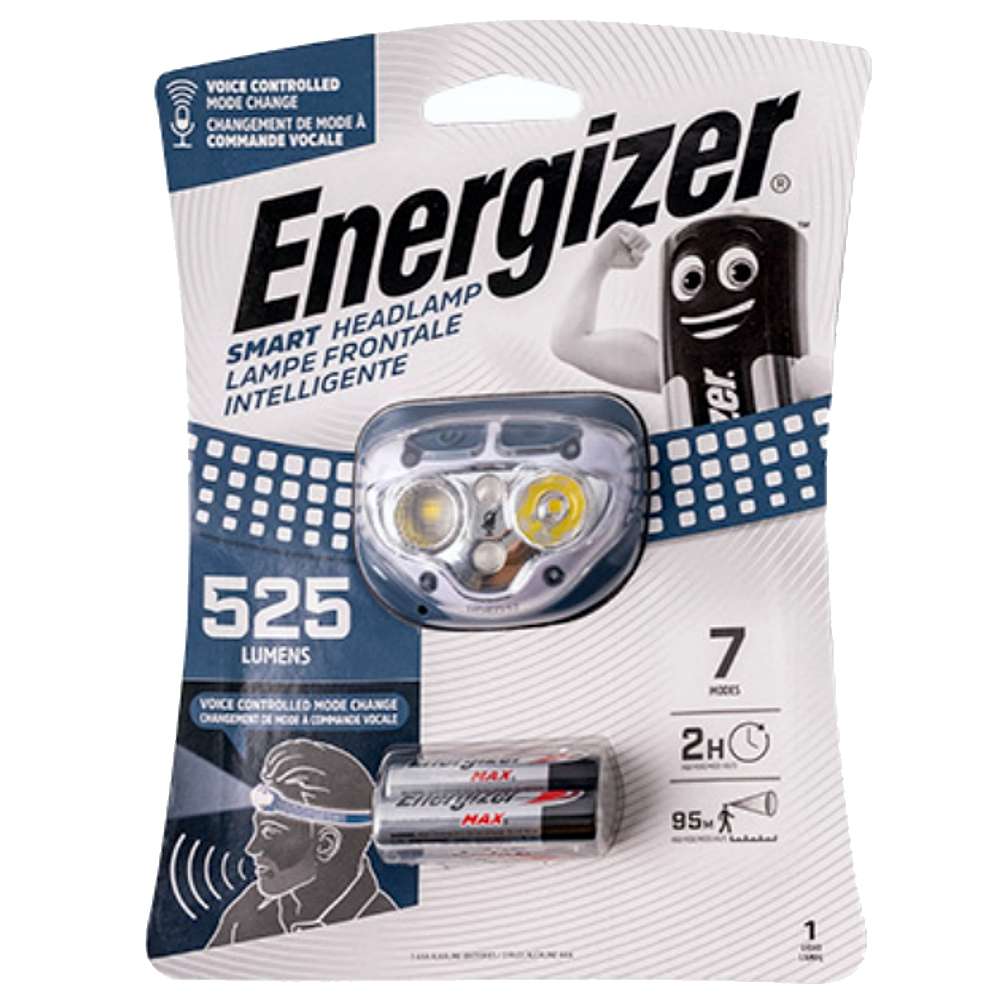 Energizer - Smart Voice Activated Headlamp incl. 3x AAA - Energizer - Smart Voice Activated Headl...