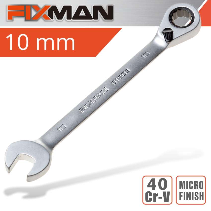 FIXMAN - Tools - Fixman Reversible Combination Ratcheting Wrench 10mm - FIXMAN - Tools - Fixman R...