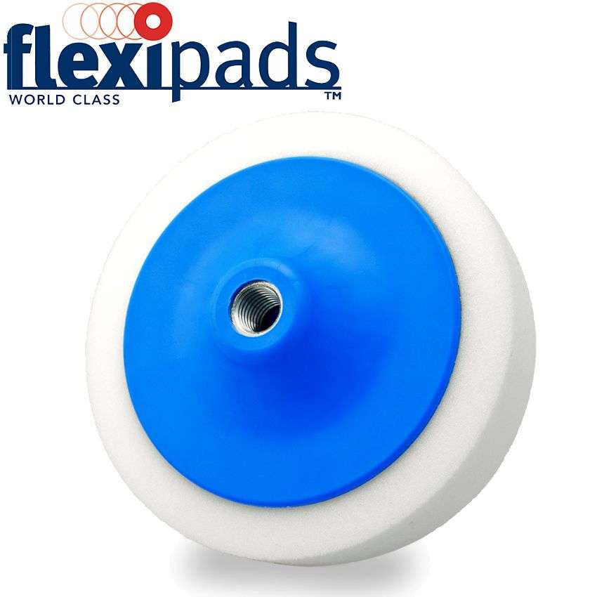 Flexipads - White Compounding Sponge 5/8Unc Blue Backing - Flexipads - White Compounding Sponge 5...