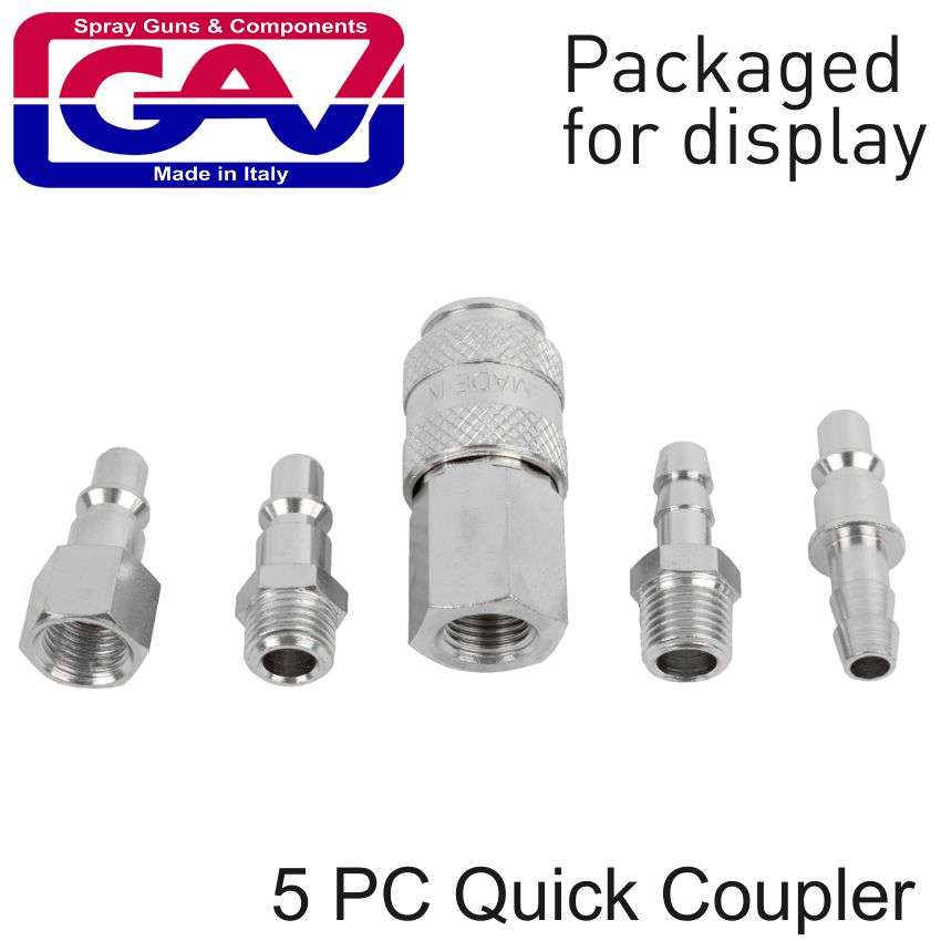 GAV - Quick Coupler Set 5Piece Packaged - GAV - Quick Coupler Set 5Piece Packaged