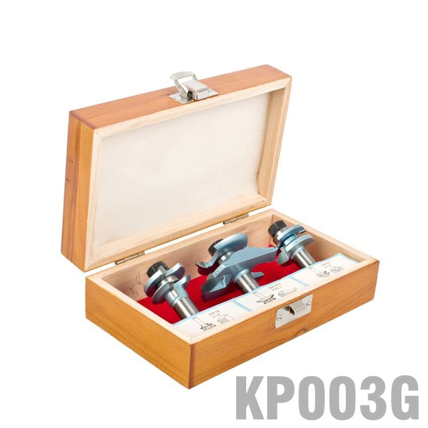 Pro-Tech - Mini Raised Panel Set 3Pc Roman Ogee Stile 1/2" Shank Wooden B - Pro-Tech - Mini Raise...