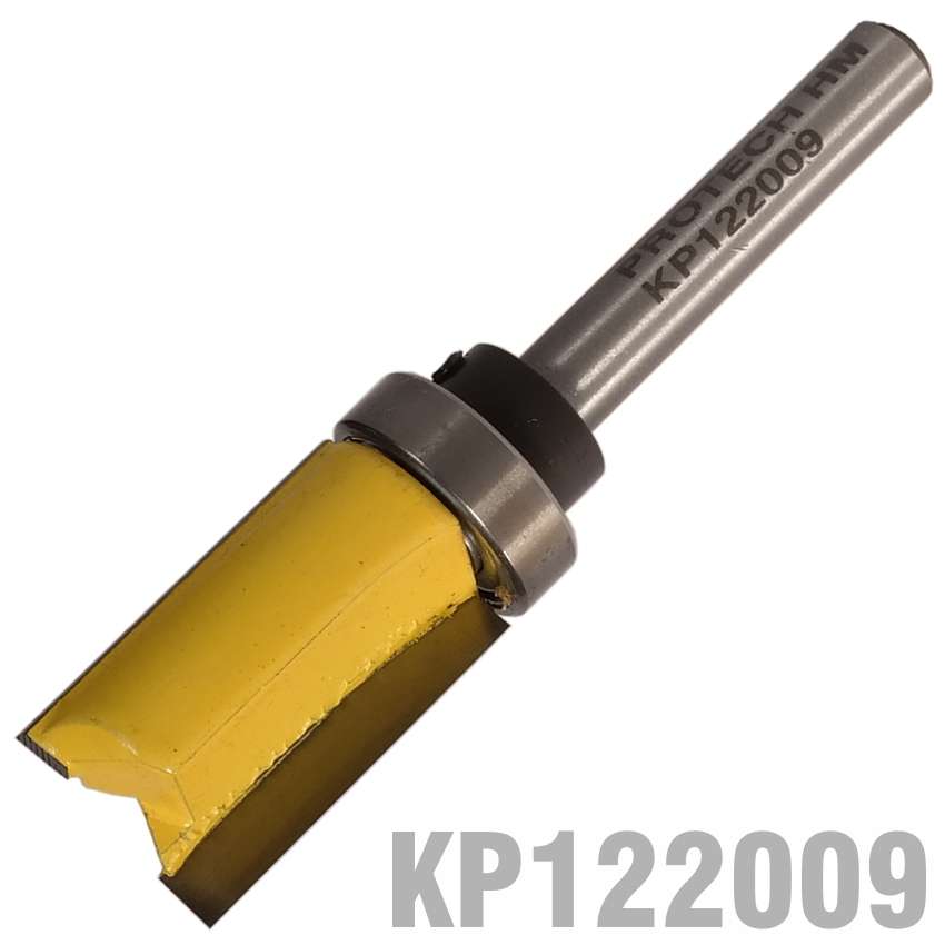 Pro-Tech - Pattern Flush Trim Bit. With Shank Mounted Bearing 16mm X 25mm 1/4" Sh - Pro-Tech - Pa...