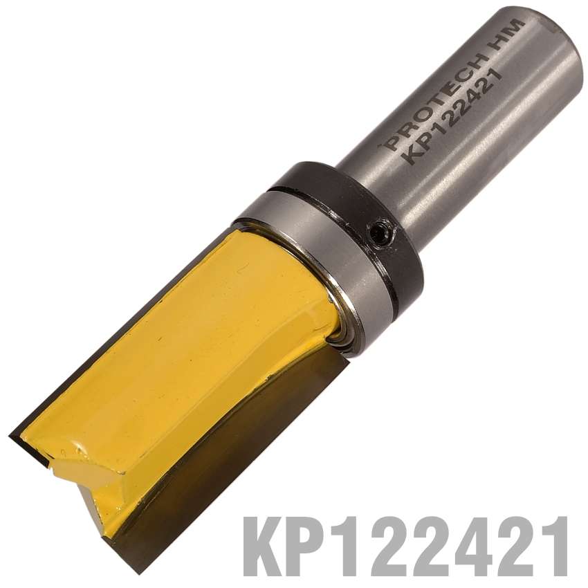 Pro-Tech - Pattern Flush Trim Bit. With Shank Mounted Bearing 19mm X 32mm 1/2" Sh - Pro-Tech - Pa...