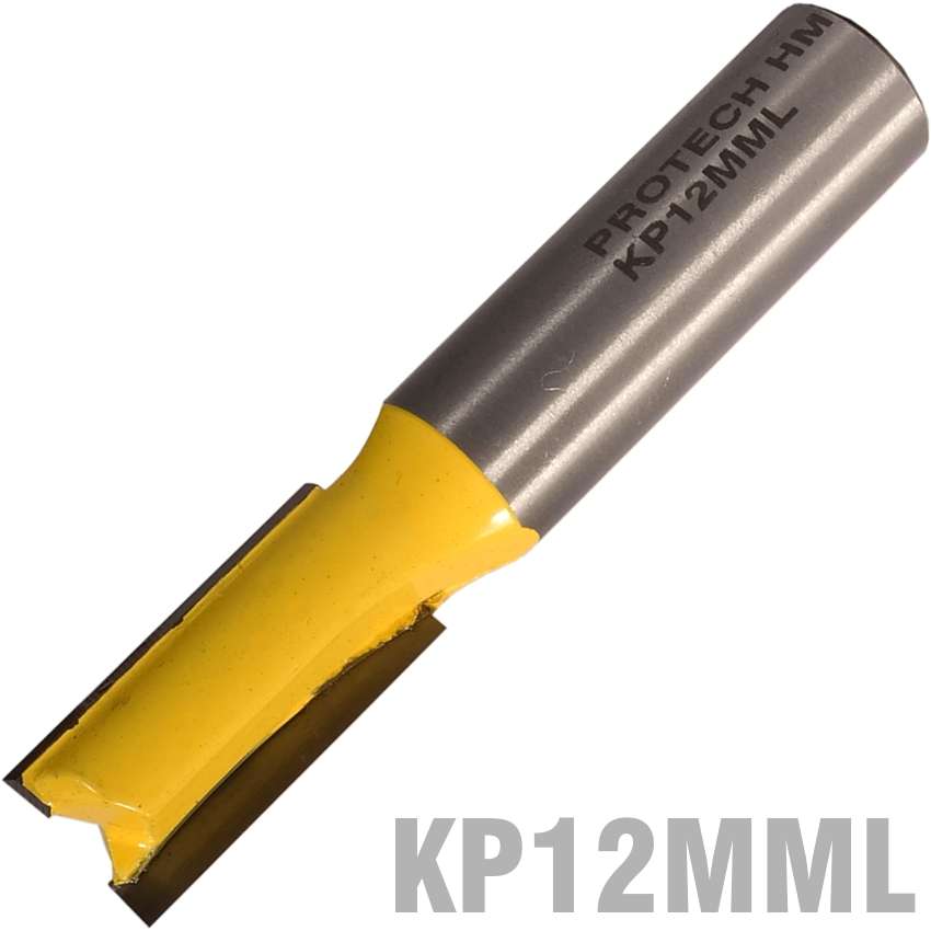 Pro-Tech - Straight Bit 12mm X 26mm Cut 2 Flute Metric 1/2" Shank - Pro-Tech - Straight Bit 12mm ...