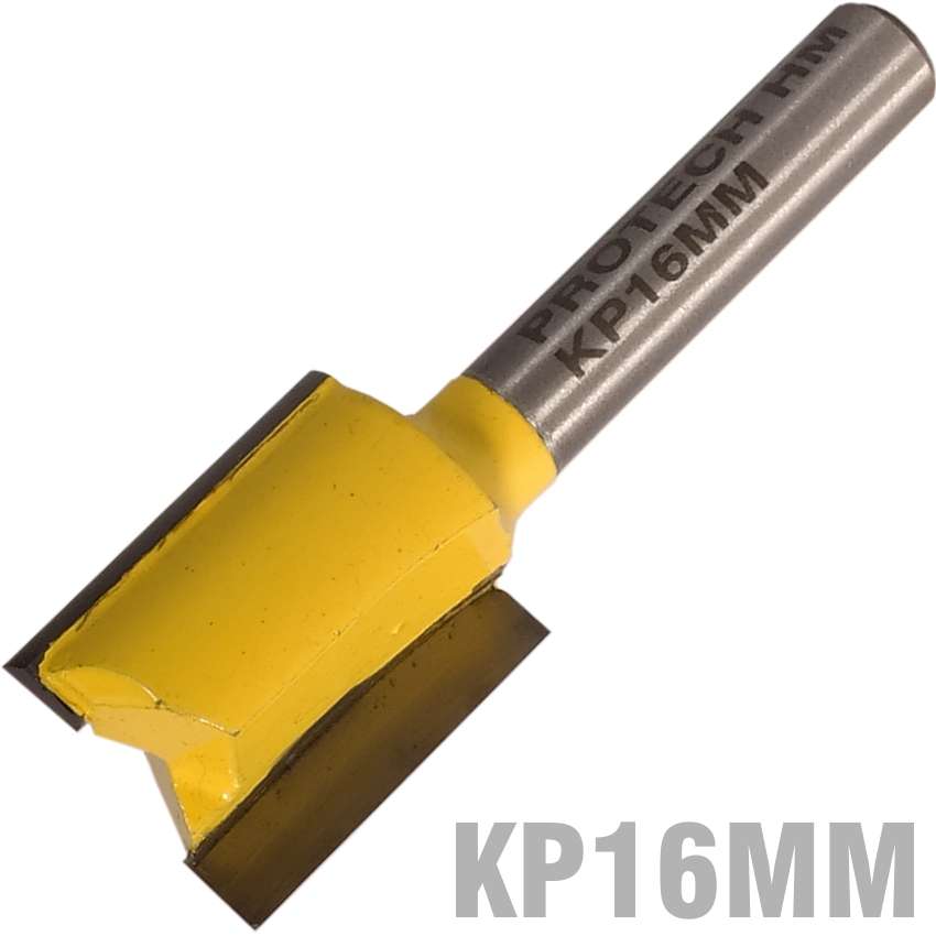 Pro-Tech - Straight Bit 16mm X 20mm Cut 2 Flute Metric 1/4" Shank - Pro-Tech - Straight Bit 16mm ...