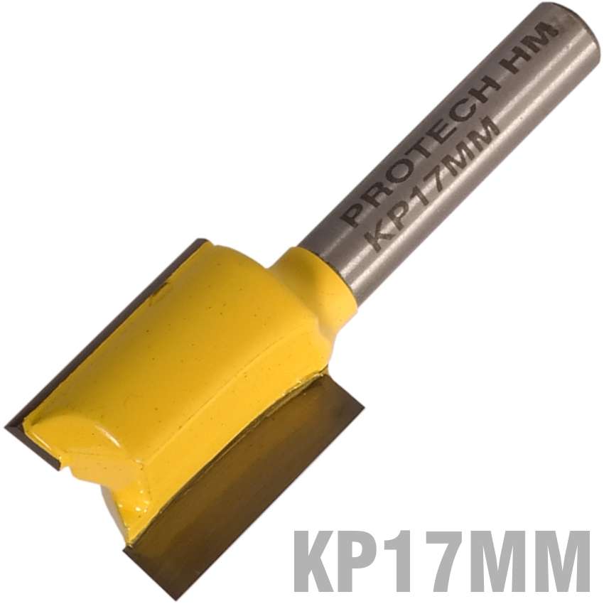Pro-Tech - Straight Bit 17mm X 20mm Cut 2 Flute Metric 1/4" Shank - Pro-Tech - Straight Bit 17mm ...