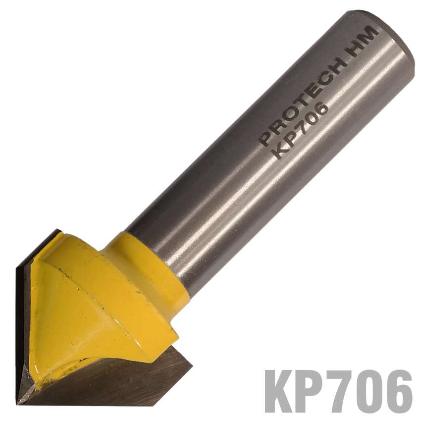 Pro-Tech - V-Groove Bit Tct 1" X 1/2"Sh - Pro-Tech - V-Groove Bit Tct 1" X 1/2"Sh