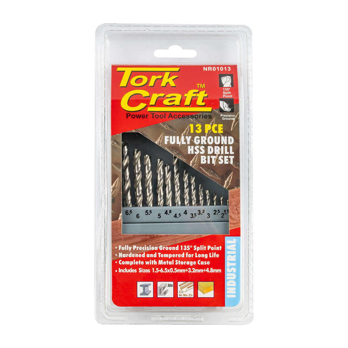 Tork Craft - Drill Bit Set 13 Piece HSS Ground Bright Finish - Tork Craft - Drill Bit Set 13 Piec...