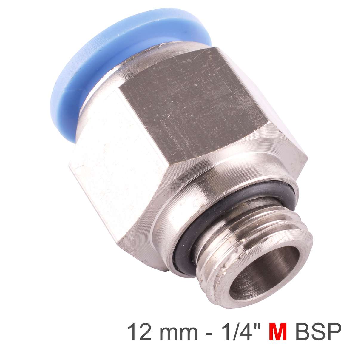 Air Craft - Pu Fitting Str. Stud W/O-Ring 12mm-1/4" M - Air Craft - Pu Fitting Str. Stud W/O-Ring...