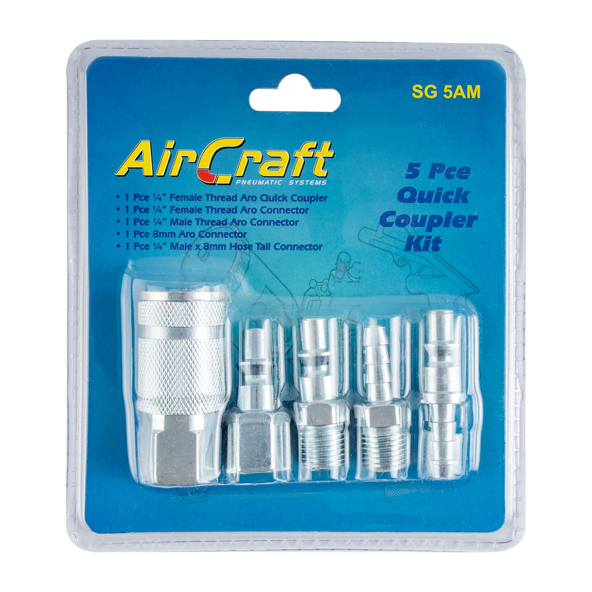 Air Craft - Quick Coupler 5 Piece Set (Aro Quick Coupler) - Air Craft - Quick Coupler 5 Piece Set...
