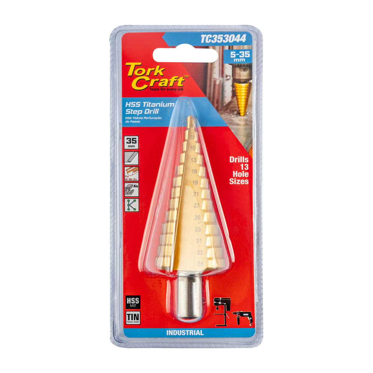 Tork Craft - Step Drill Hss 5-35mmx2-3mm - Tork Craft - Step Drill Hss 5-35mmx2-3mm