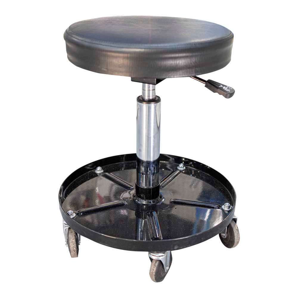Tork Craft - Adjustable Mechanic Chair with Round Seat & Tool Tray - Black - Tork Craft - Adjusta...