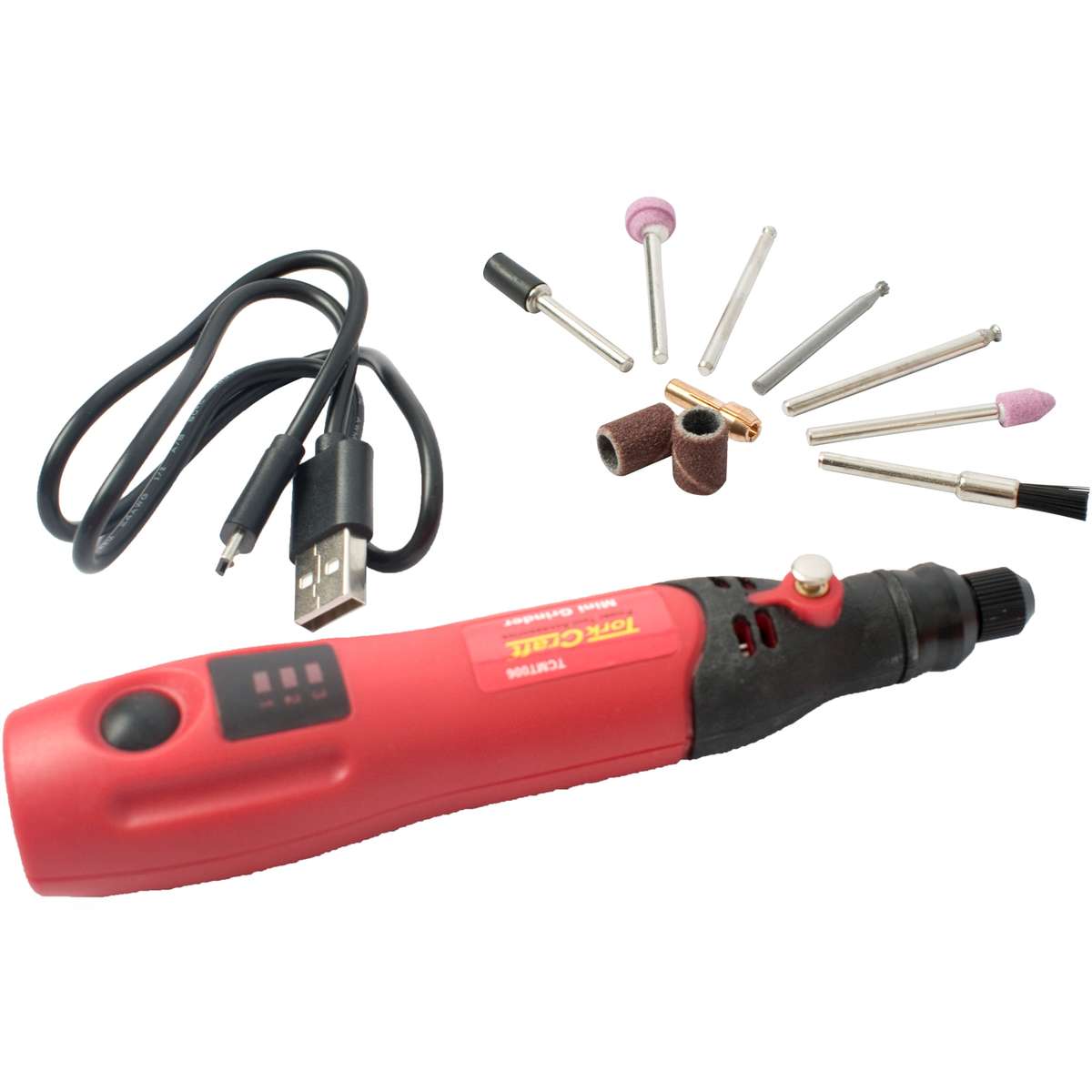 Tork Craft - Mini Grinder Set Cordless 3.7V Li-Lion Usb - Tork Craft - Mini Grinder Set Cordless ...
