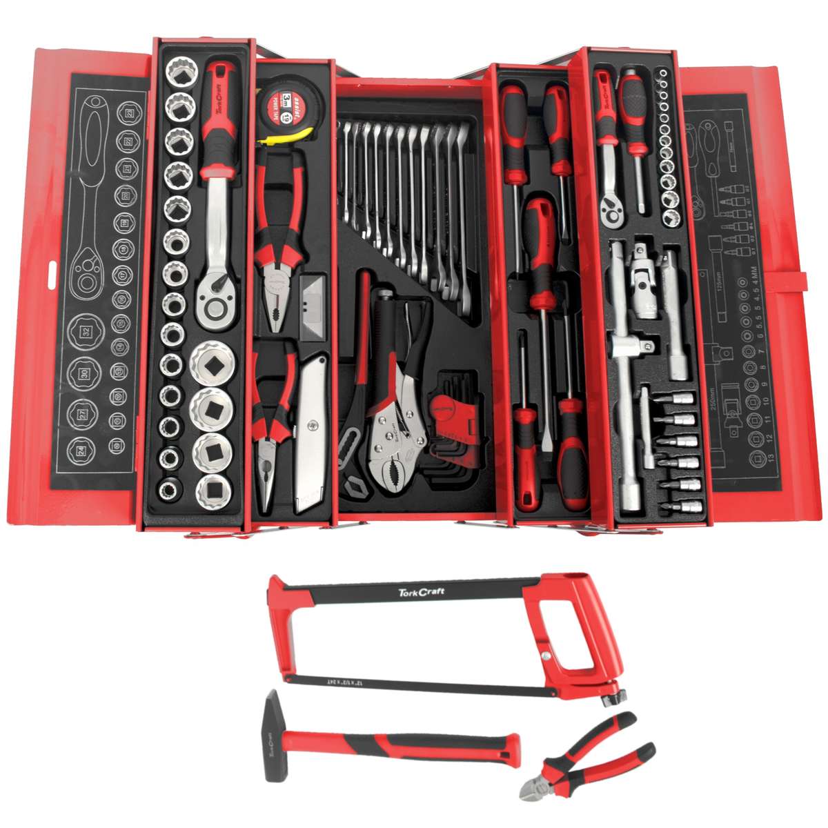 Tork Craft - 88 Piece Tradesman Tool Box - Tork Craft - 88 Piece Tradesman Tool Box