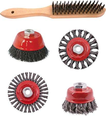 Tork Craft - Wire Brush Angle Grinder Kit M14 Crimped & Knotted Set 5Pce - Tork Craft - Wire Brus...