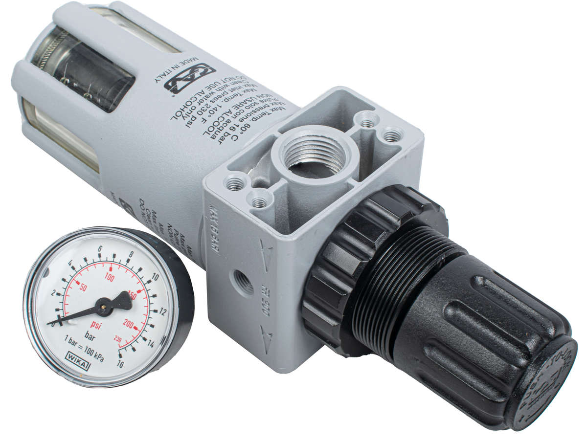 GAV - Filter + Reducer 1/2'In Line Regulator With Auto Drain - GAV - Filter + Reducer 1/2'In Line...