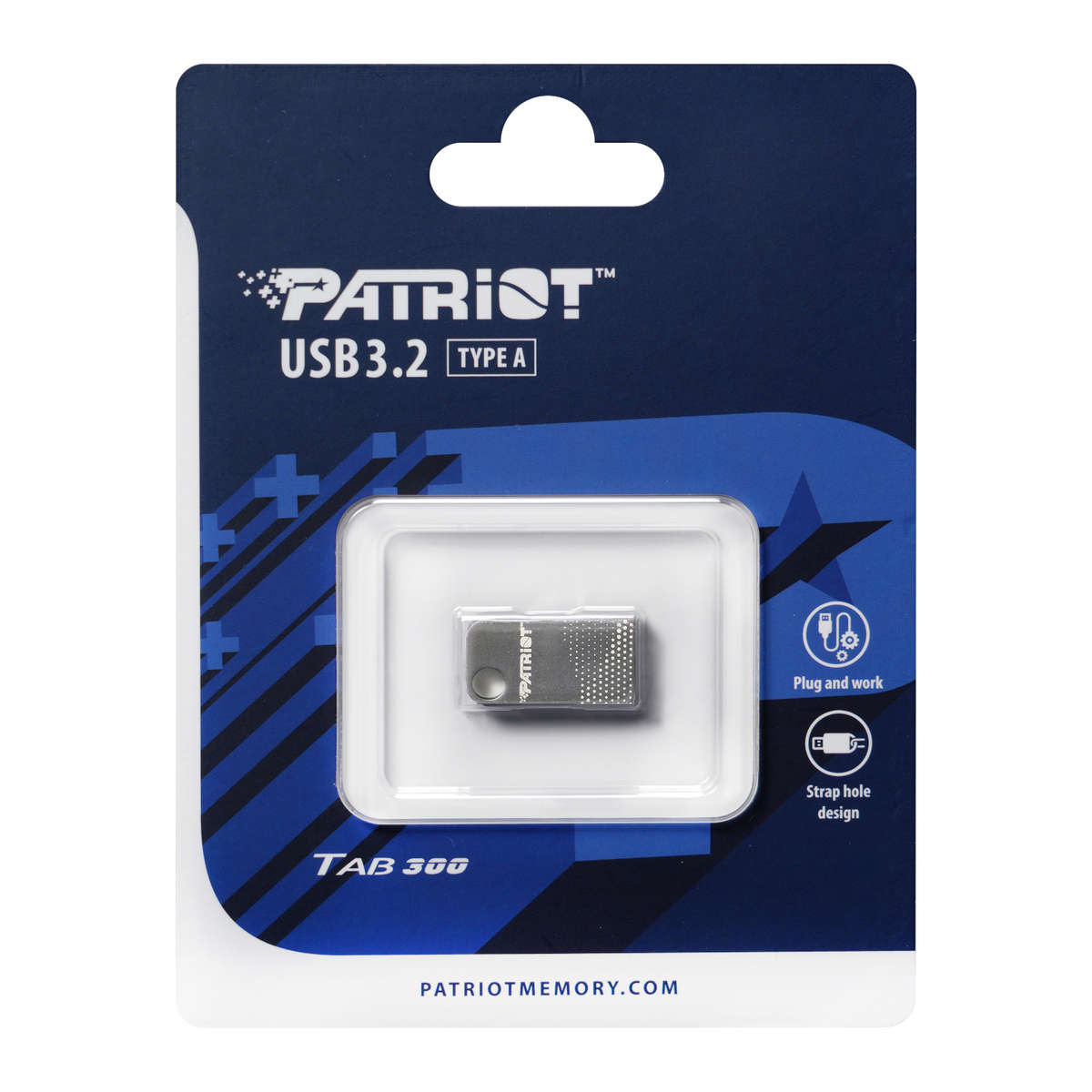 Patriot - TAB300 Dark Shadow 64GB USB 3.2 Gen1 Flash Drive - Patriot - TAB300 Dark Shadow 64GB US...