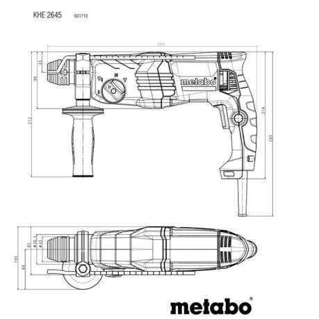 Metabo - KHE 2645 Combination Rotary Hammer Drill - 601710500 - Metabo - KHE 2645 Combination Rot...